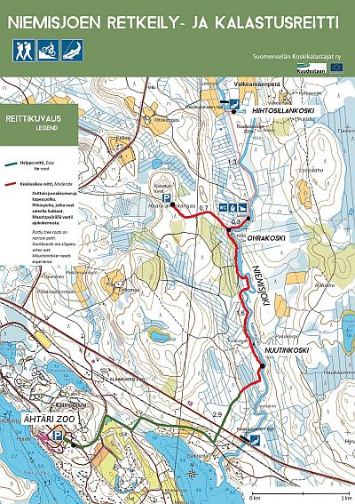 Retkeilyreittikartta Niemisjoki