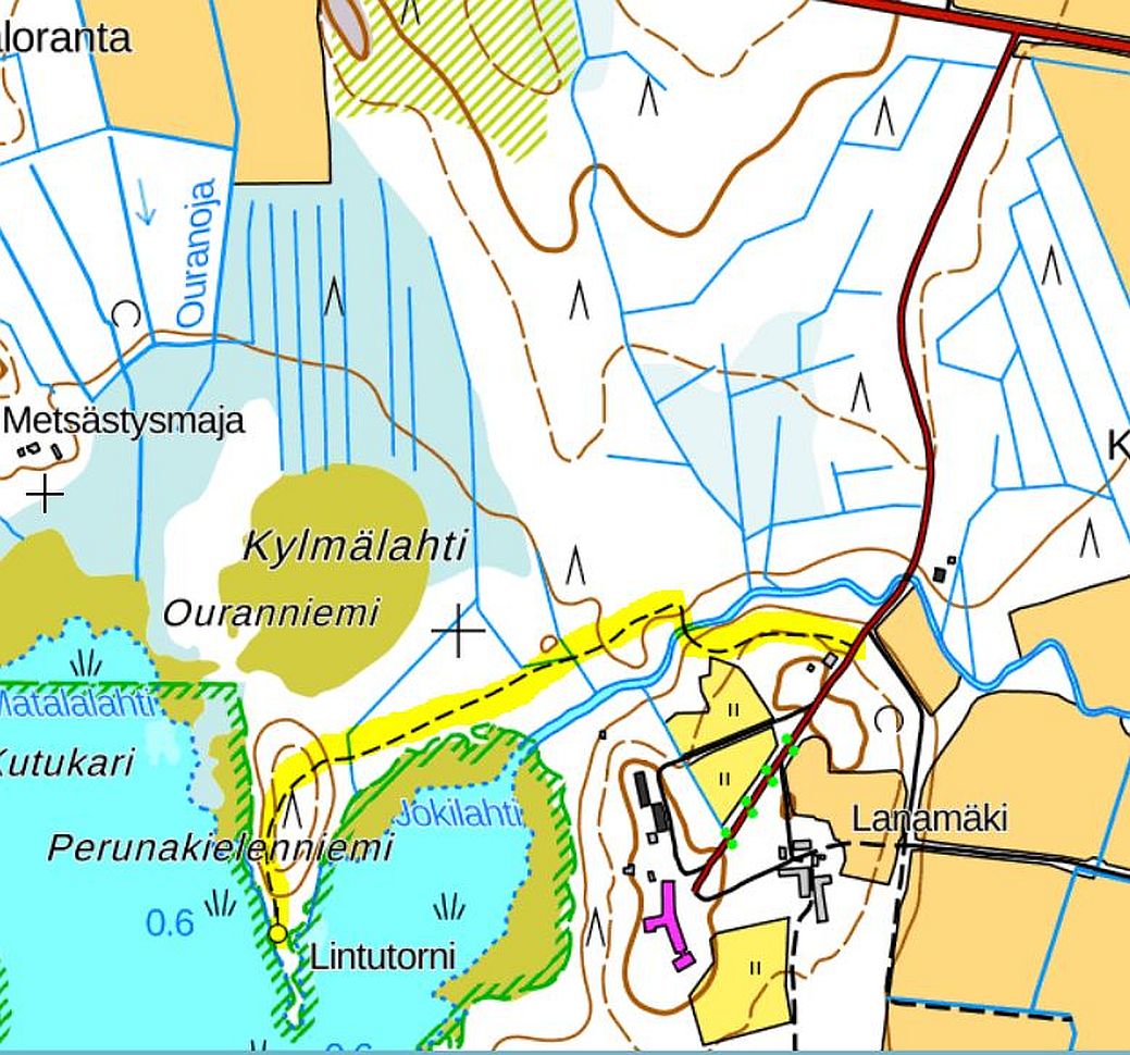 Kartta lintutornille